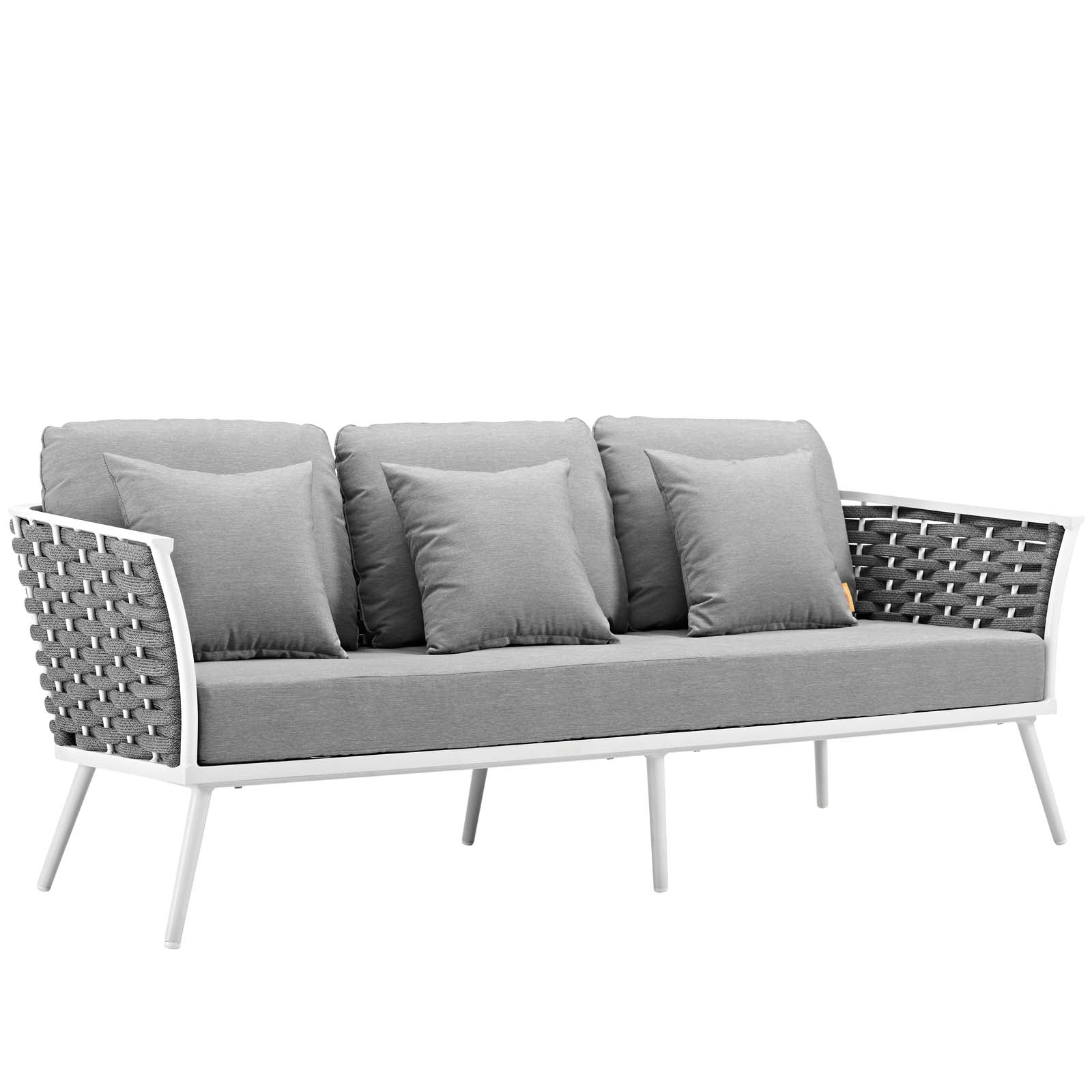 Stance 5 Piece Outdoor Patio Aluminum Sectional Sofa Set by Modway