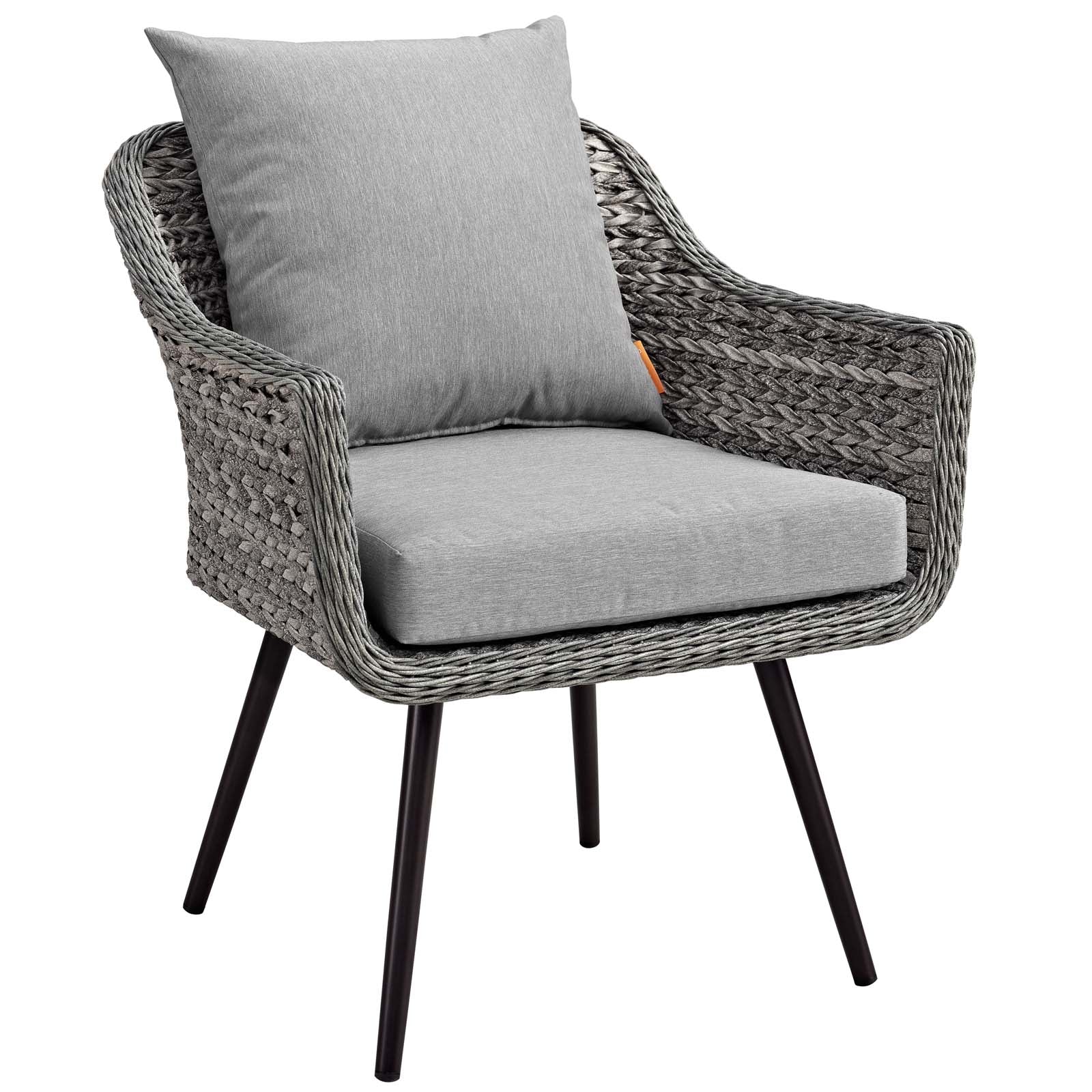 Endeavor 3 Piece Outdoor Patio Wicker Rattan Loveseat and Armchair Set by Modway