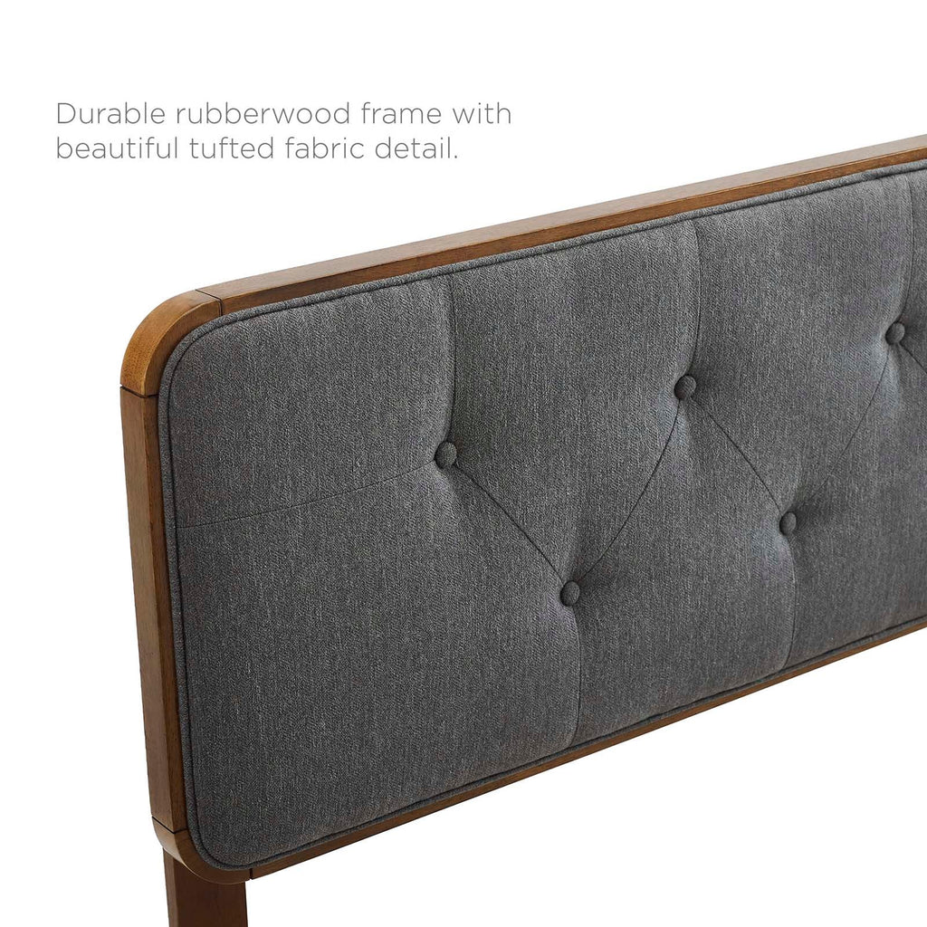 Collins Tufted Fabric and Wood King Headboard by Modway
