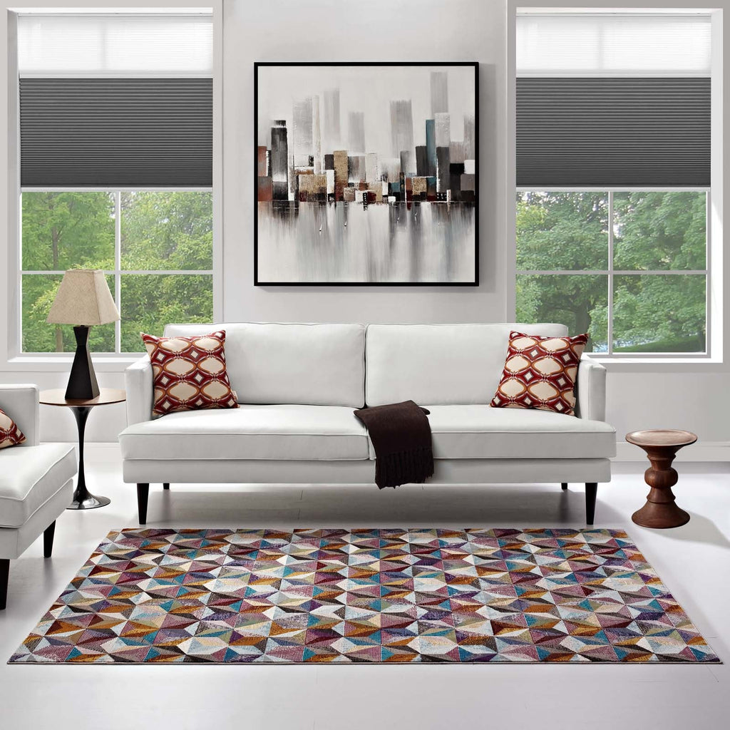 Arisa Geometric Hexagon Mosaic 5x8 Area Rug by Modway