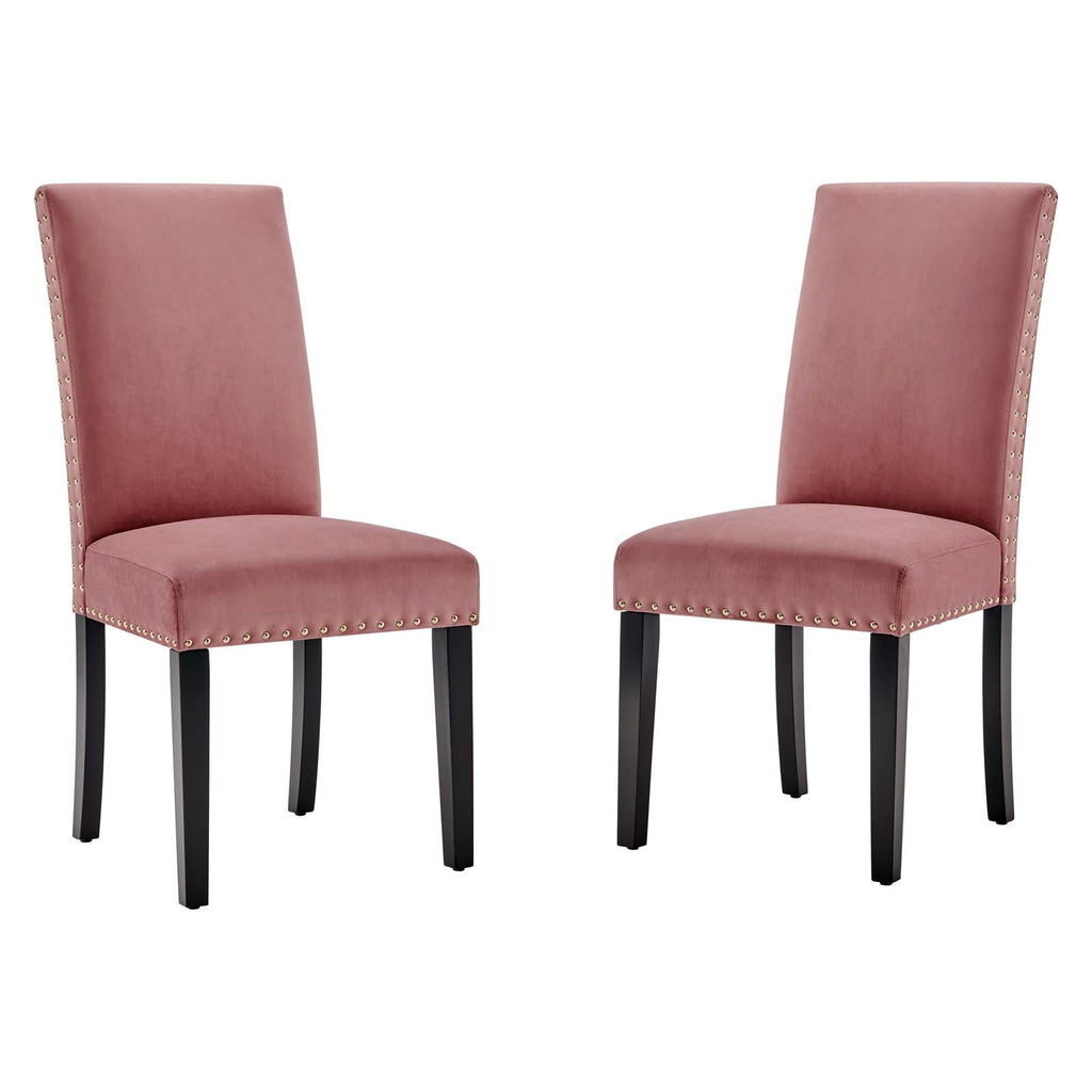 Parcel Performance Velvet Dining Side Chairs Set of 2 by Modway