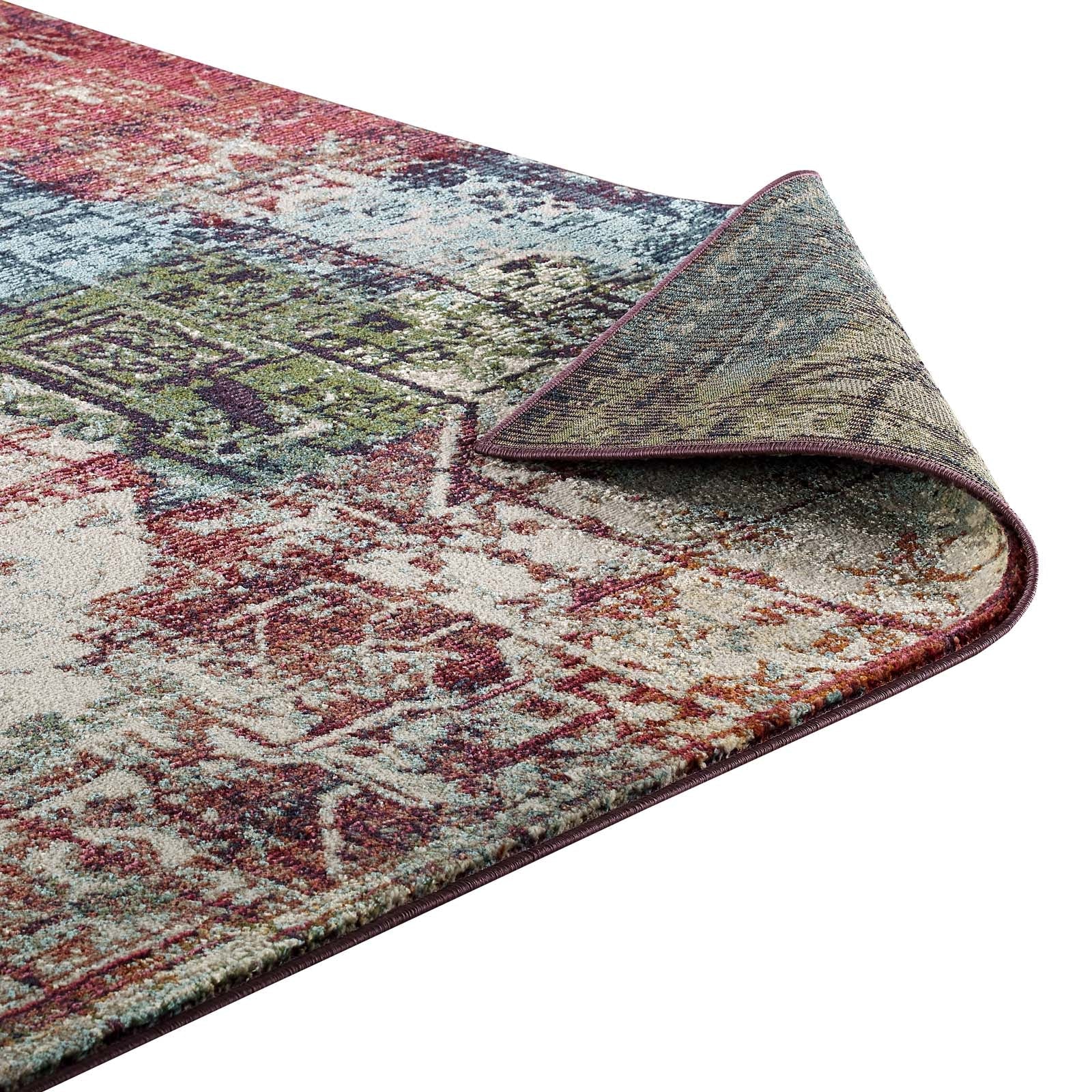 Tribute Elowen Contemporary Modern Vintage Mosaic 8x10 Area Rug by Modway