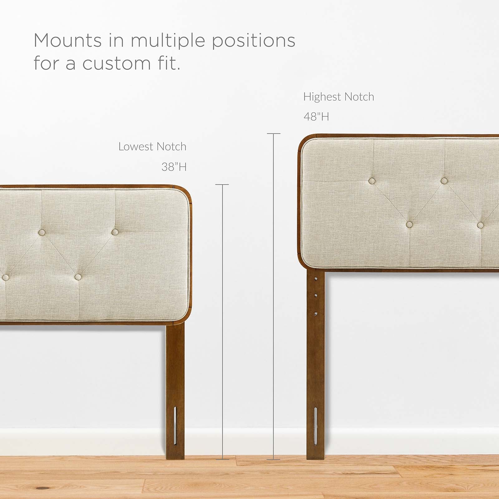 Collins Tufted Fabric and Wood Full Headboard by Modway