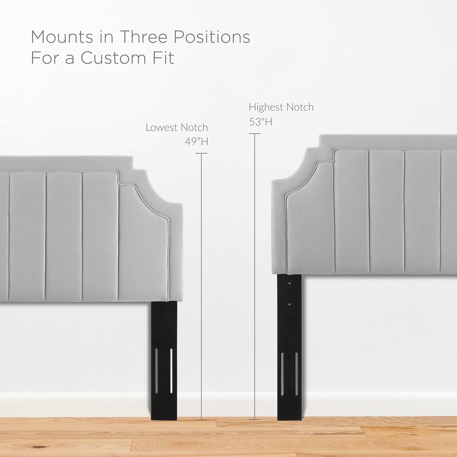 Alyona Channel Tufted Performance Velvet Full/Queen Headboard by Modway