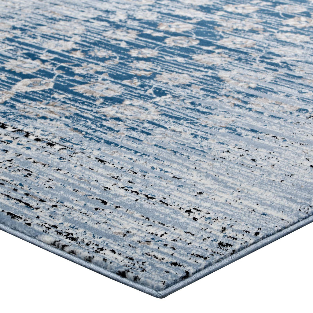 Chiara Distressed Floral Lattice Contemporary 8x10 Area Rug by Modway