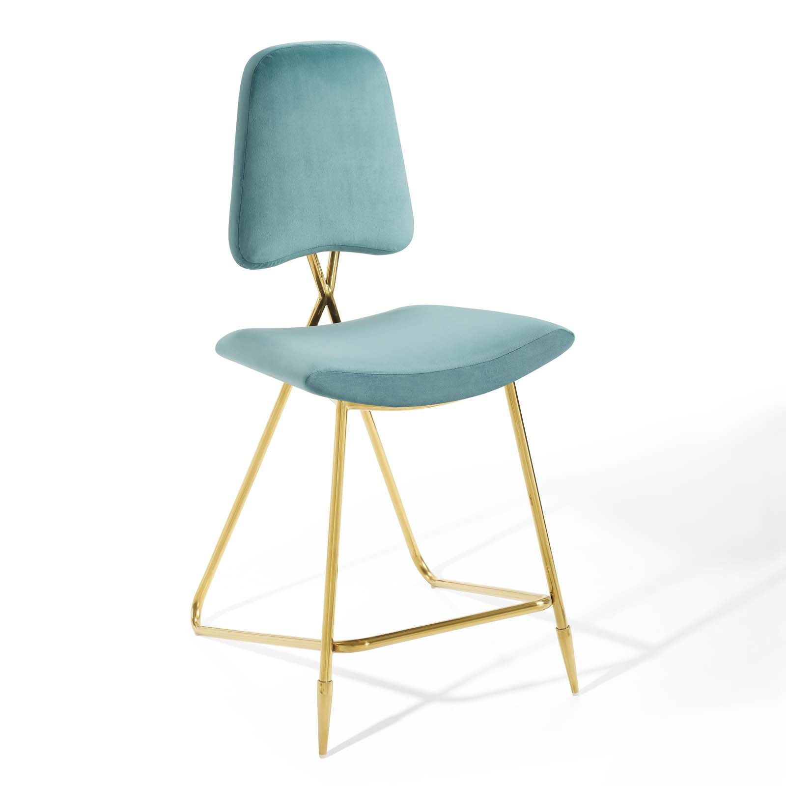 Ponder Performance Velvet Counter Stool by Modway