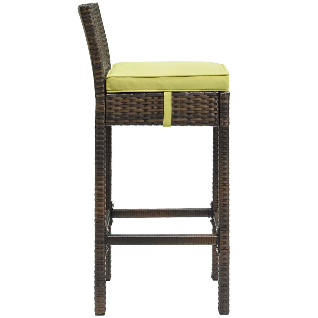 Conduit Outdoor Patio Wicker Rattan Bar Stool Set of 2 by Modway