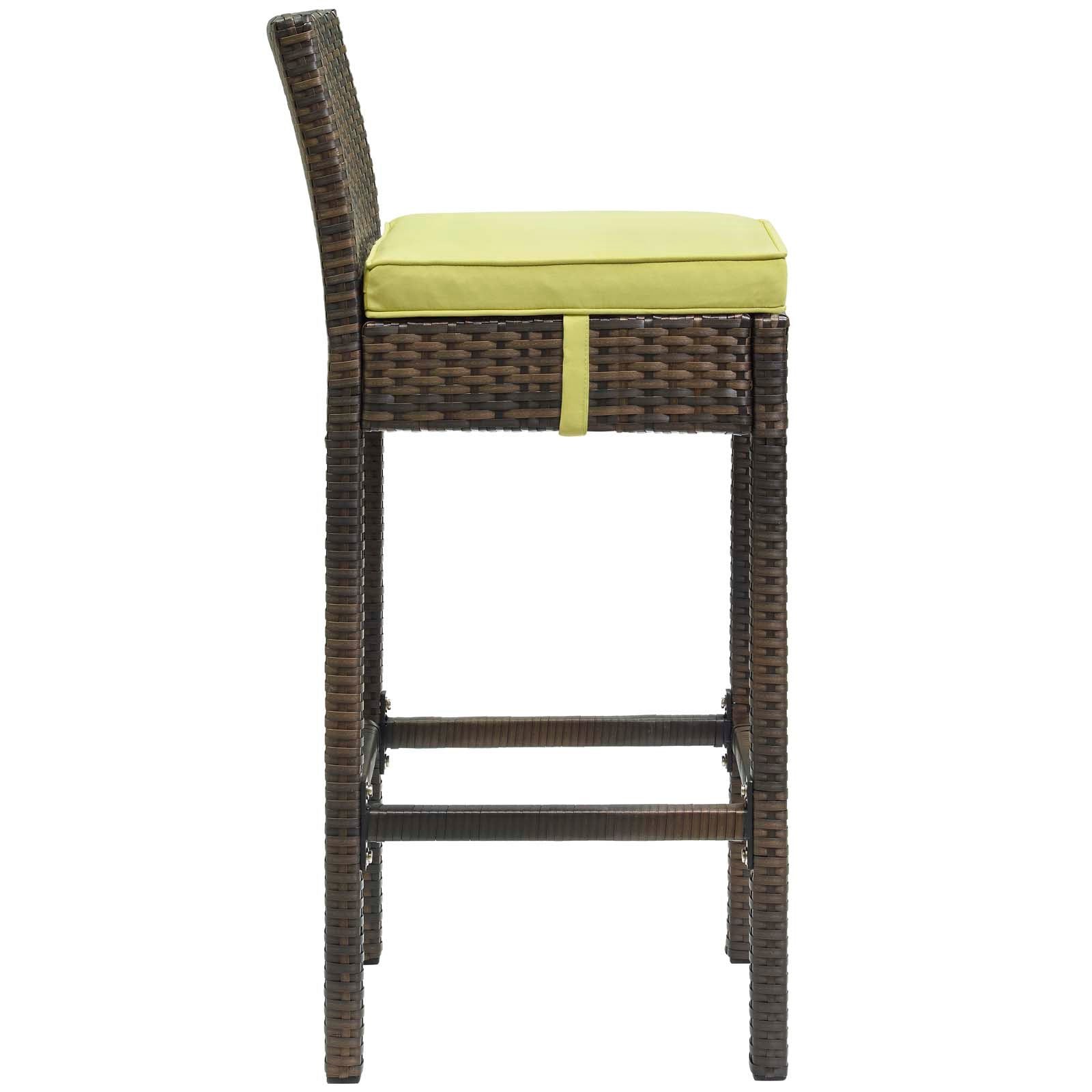 Conduit Outdoor Patio Wicker Rattan Bar Stool Set of 2 by Modway