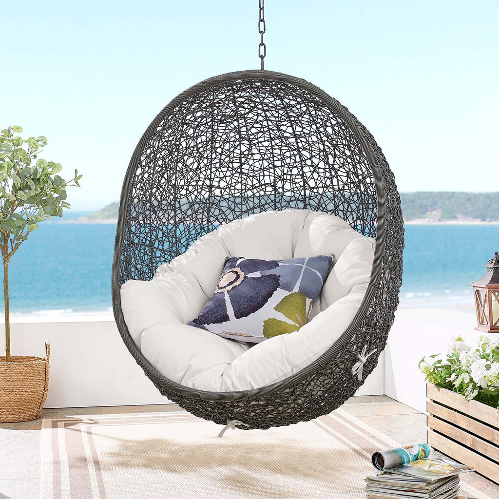 Hide Outdoor Patio Sunbrella¨ Swing Chair With Stand by Modway