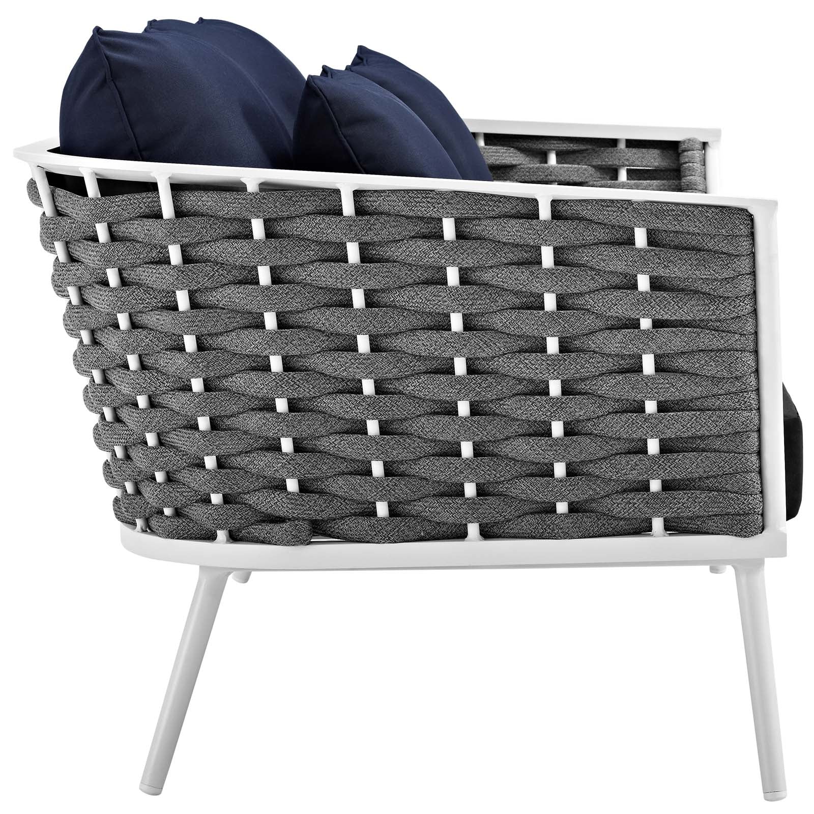 Stance 6 Piece Outdoor Patio Aluminum Sectional Sofa Set by Modway