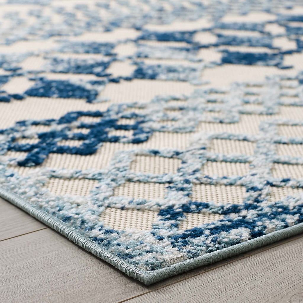 Reflect Giada Abstract Diamond Moroccan Trellis 8x10 Indoor/Outdoor Area Rug by Modway