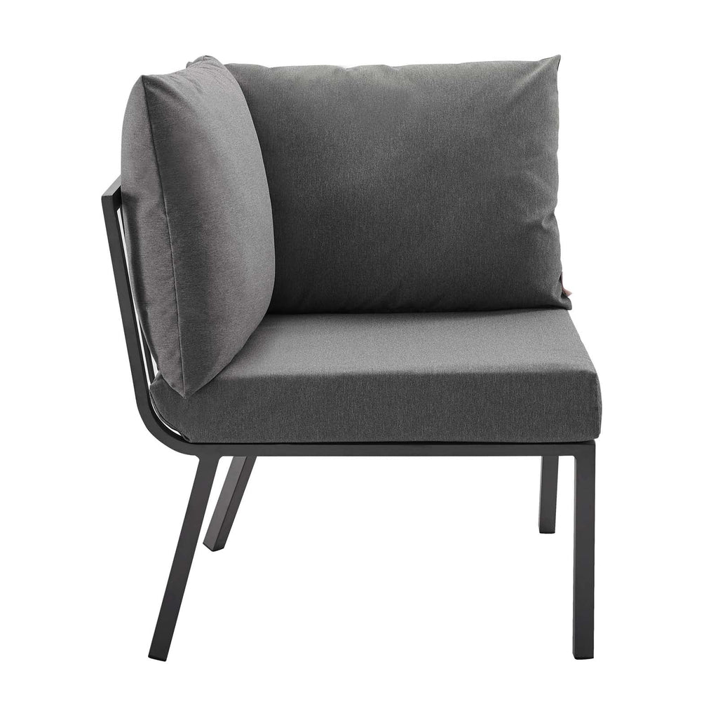 Riverside Outdoor Patio Aluminum Corner Chair by Modway