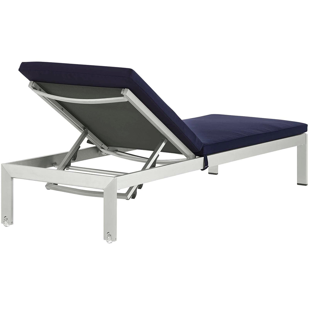 Shore Outdoor Patio Aluminum Chaise with Cushions Set of 2 by Modway
