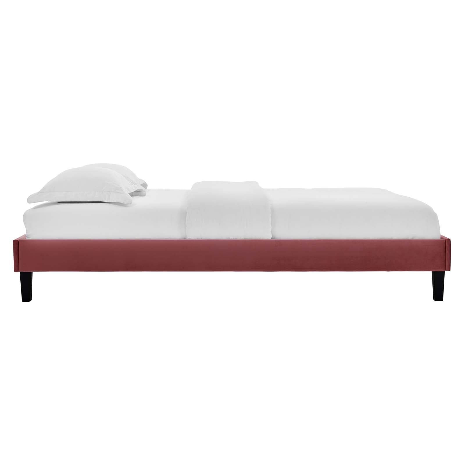 Reign Performance Velvet Queen Platform Bed Frame by Modway