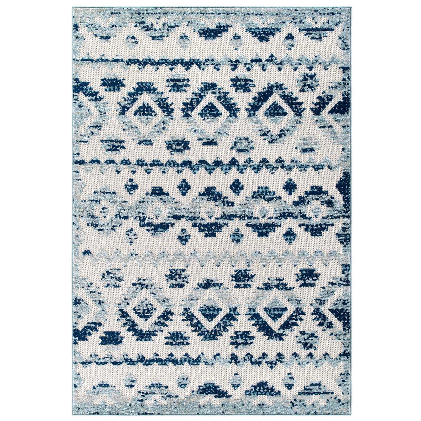Reflect Takara Abstract Diamond Moroccan Trellis 8x10 Indoor and Outdoor Area Rug by Modway