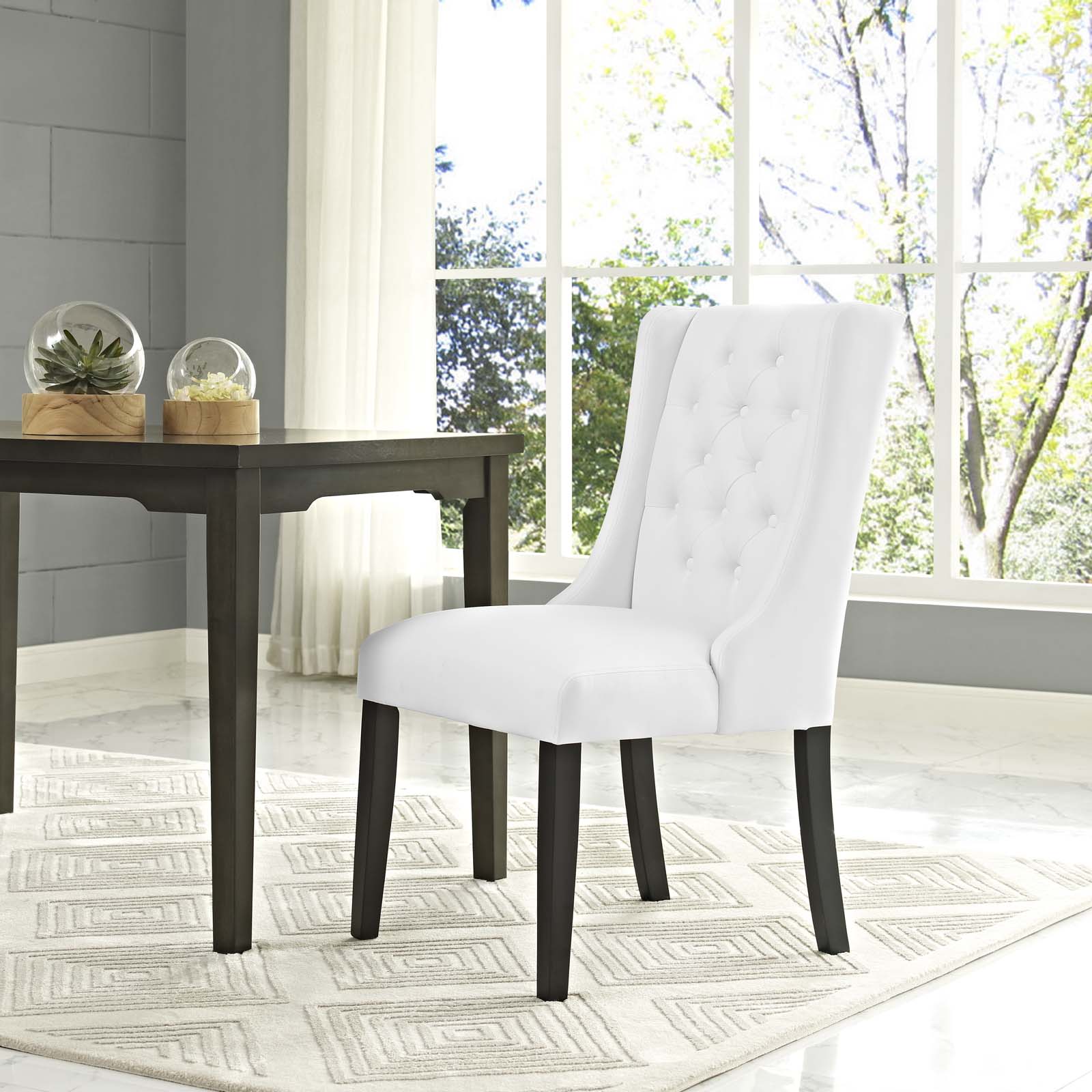 Baronet Button Tufted Vegan Leather Dining Chair by Modway