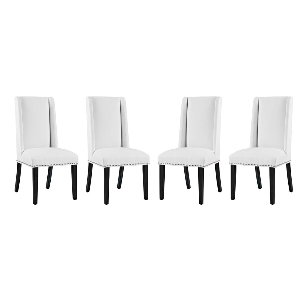Baron Vinyl Dining Chair Set of 4 by Modway
