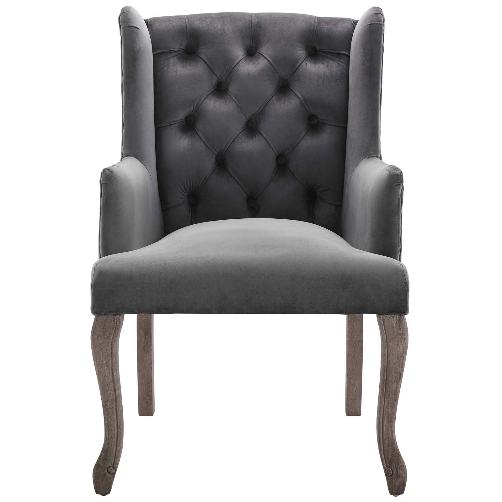 Realm French Vintage Dining Performance Velvet Armchair by Modway