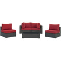 Sojourn 5 Piece Outdoor Patio Sunbrella¨ Sectional Set by Modway