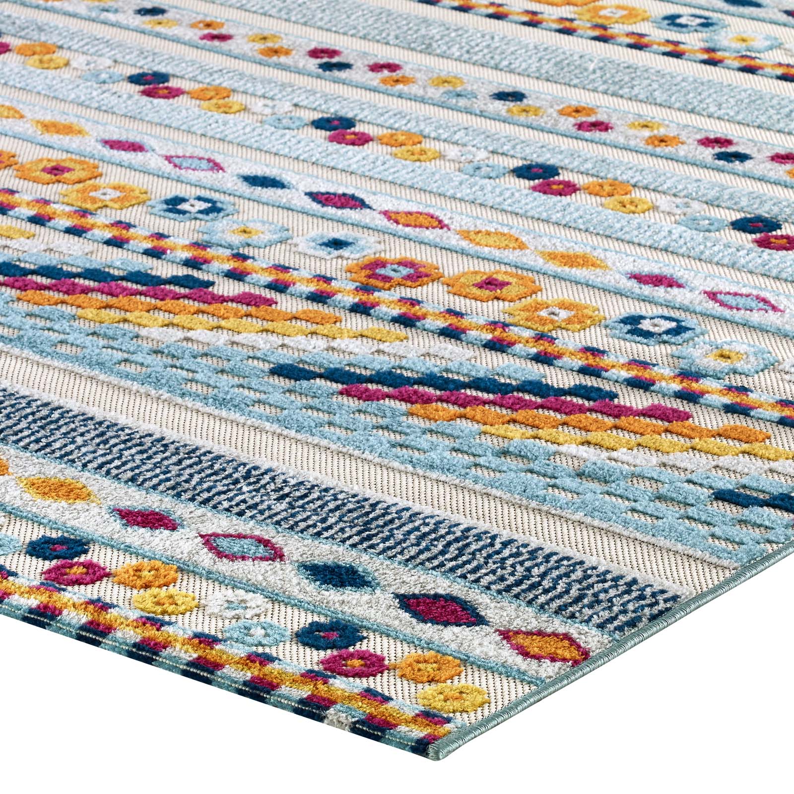 Reflect Cadhla Vintage Abstract Geometric Lattice 5x8 Indoor and Outdoor Area Rug by Modway