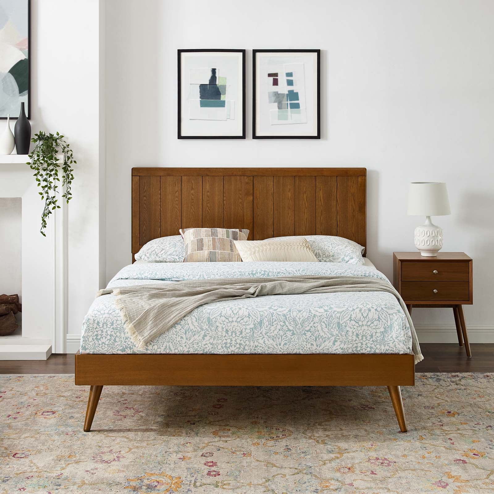 Alana Wood Twin Platform Bed With Splayed Legs by Modway
