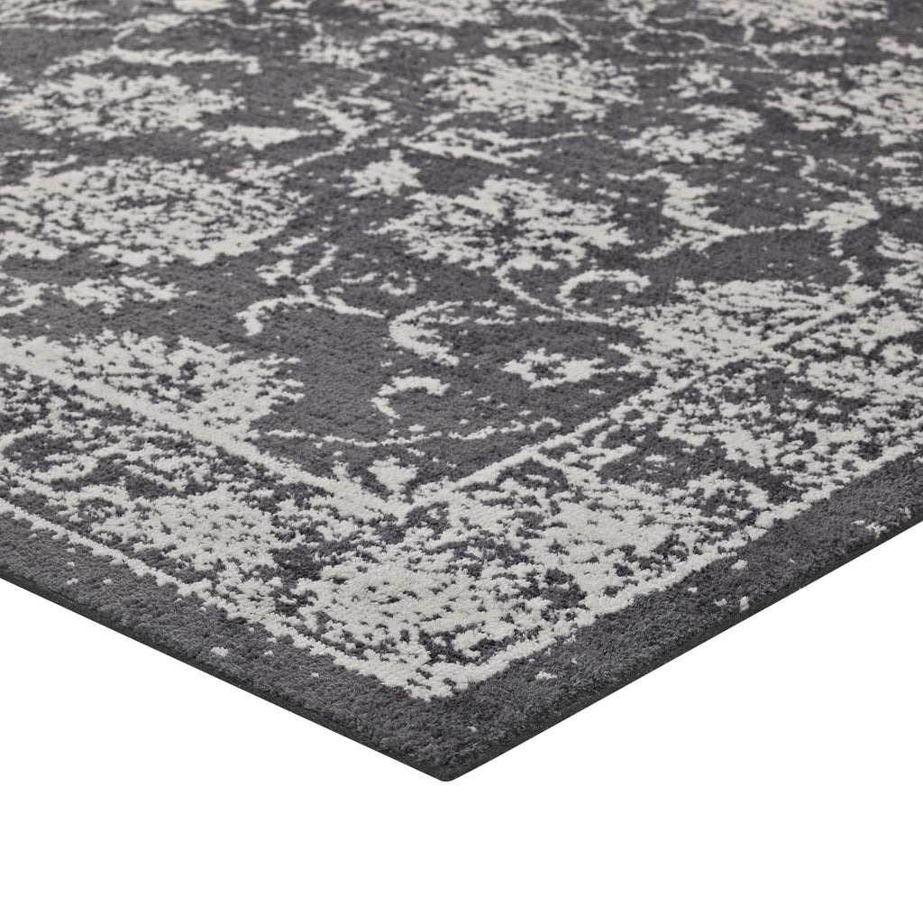 Kazia Distressed Floral Lattice 8x10 Area Rug by Modway