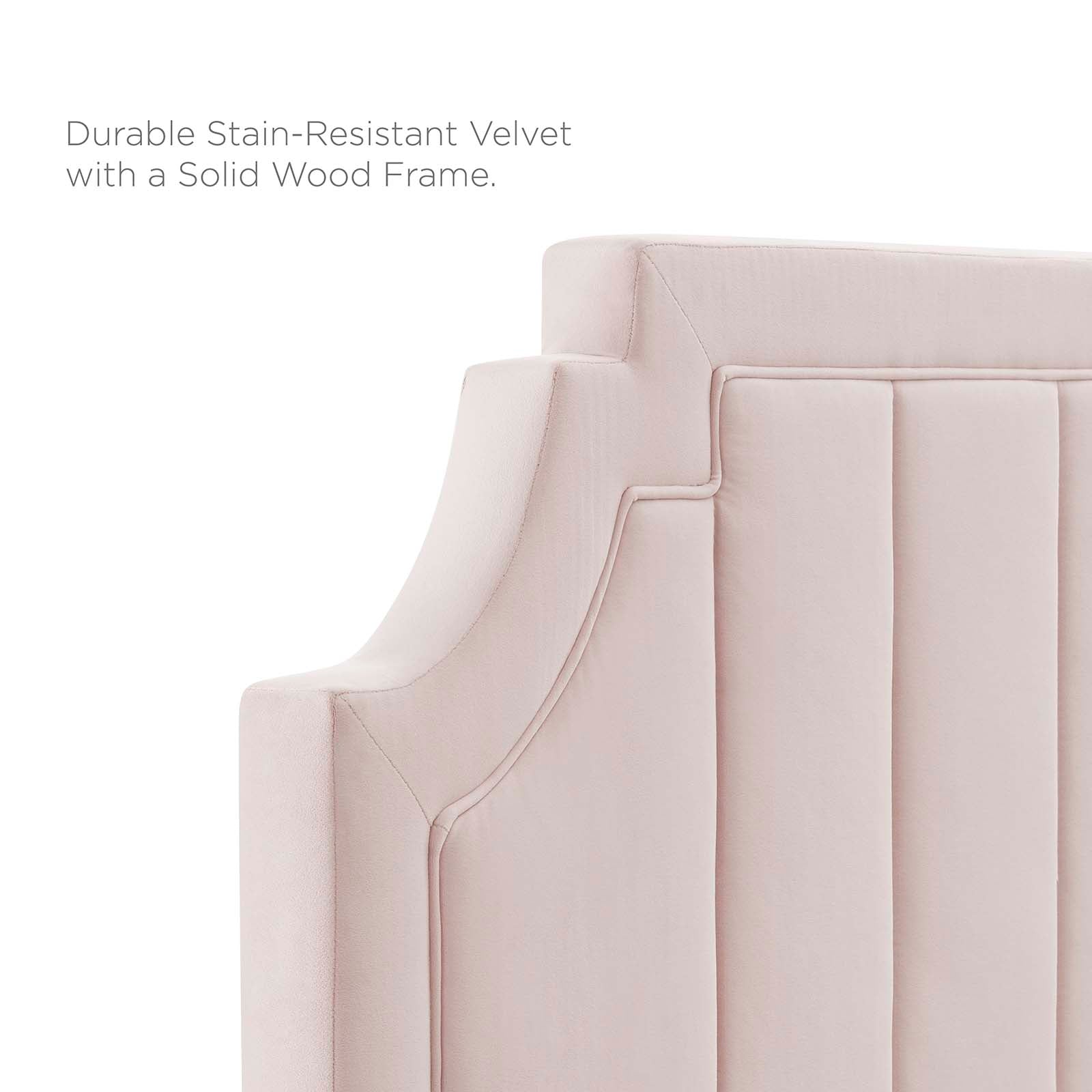 Alyona Channel Tufted Performance Velvet Twin Headboard by Modway