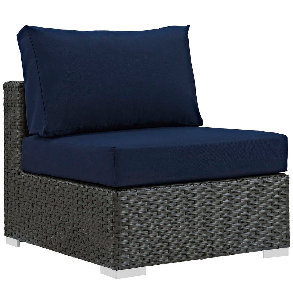 Sojourn 7 Piece Outdoor Patio Sunbrella¨ Sectional Set by Modway