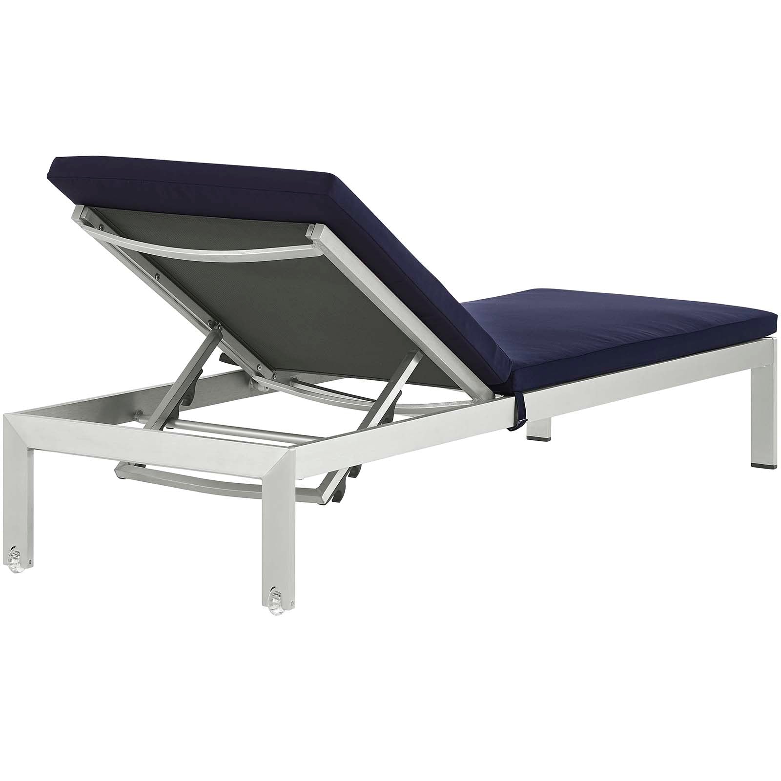 Shore 3 Piece Outdoor Patio Aluminum Chaise with Cushions by Modway