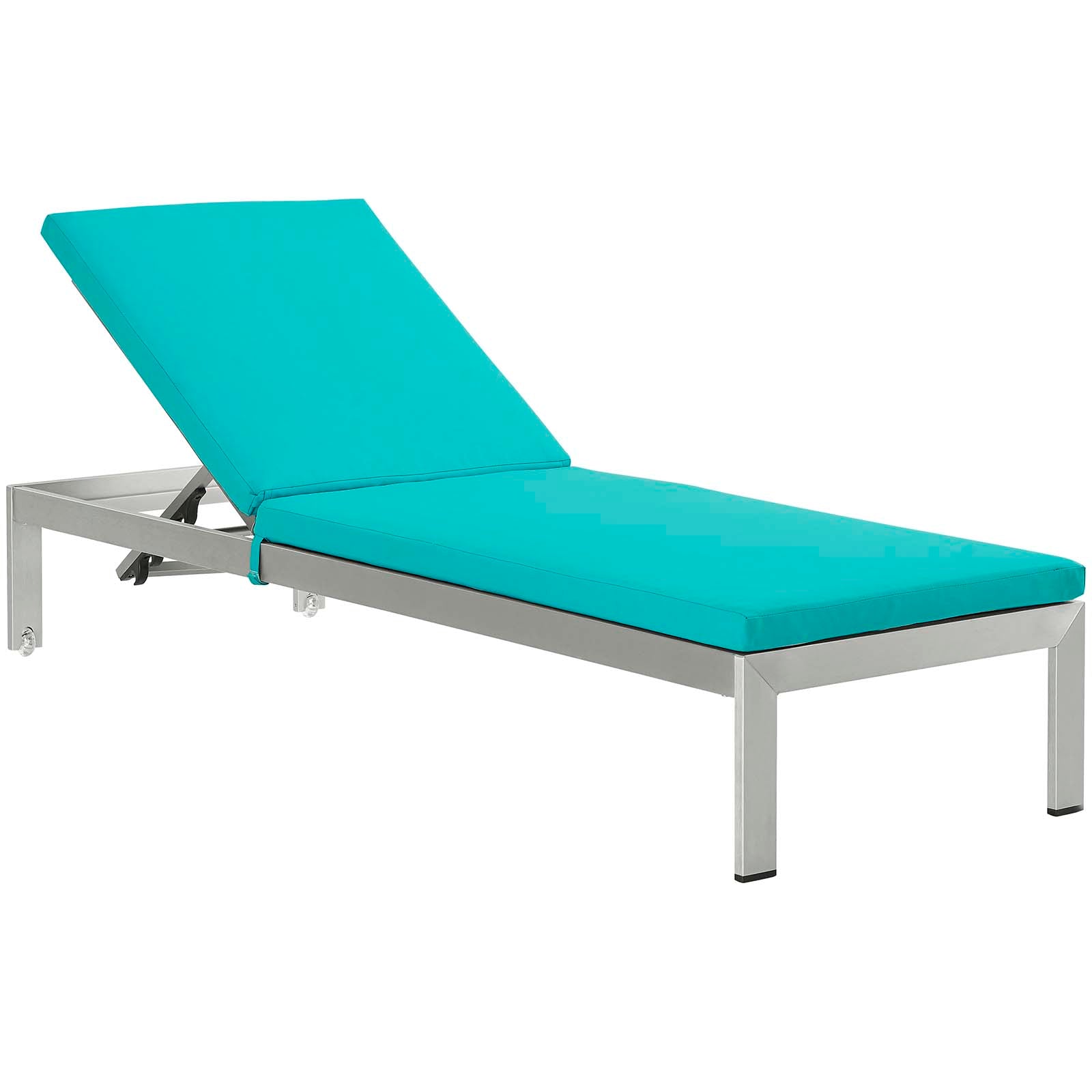 Shore Outdoor Patio Aluminum Chaise with Cushions Set of 2 by Modway
