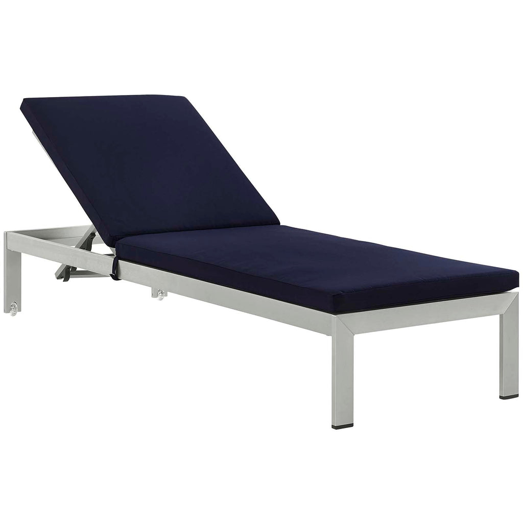 Shore Outdoor Patio Aluminum Chaise with Cushions Set of 2 by Modway