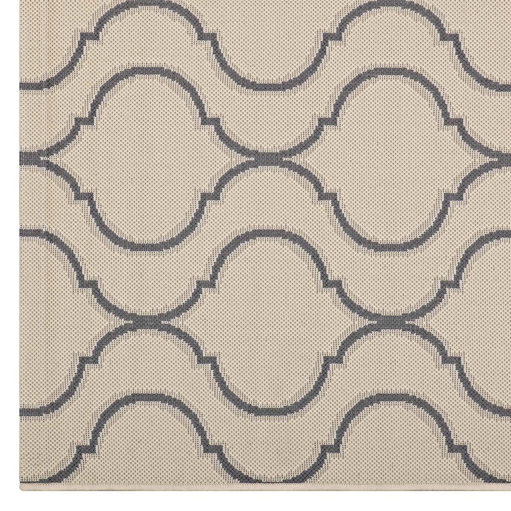 Linza Wave Abstract Trellis Indoor and Outdoor 8x10 Area Rug by Modway