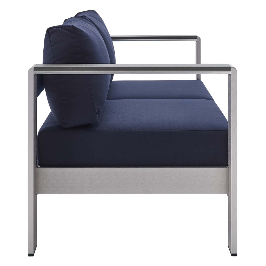 Shore 3 Piece Sunbrella¨ Fabric Outdoor Patio Aluminum Set by Modway