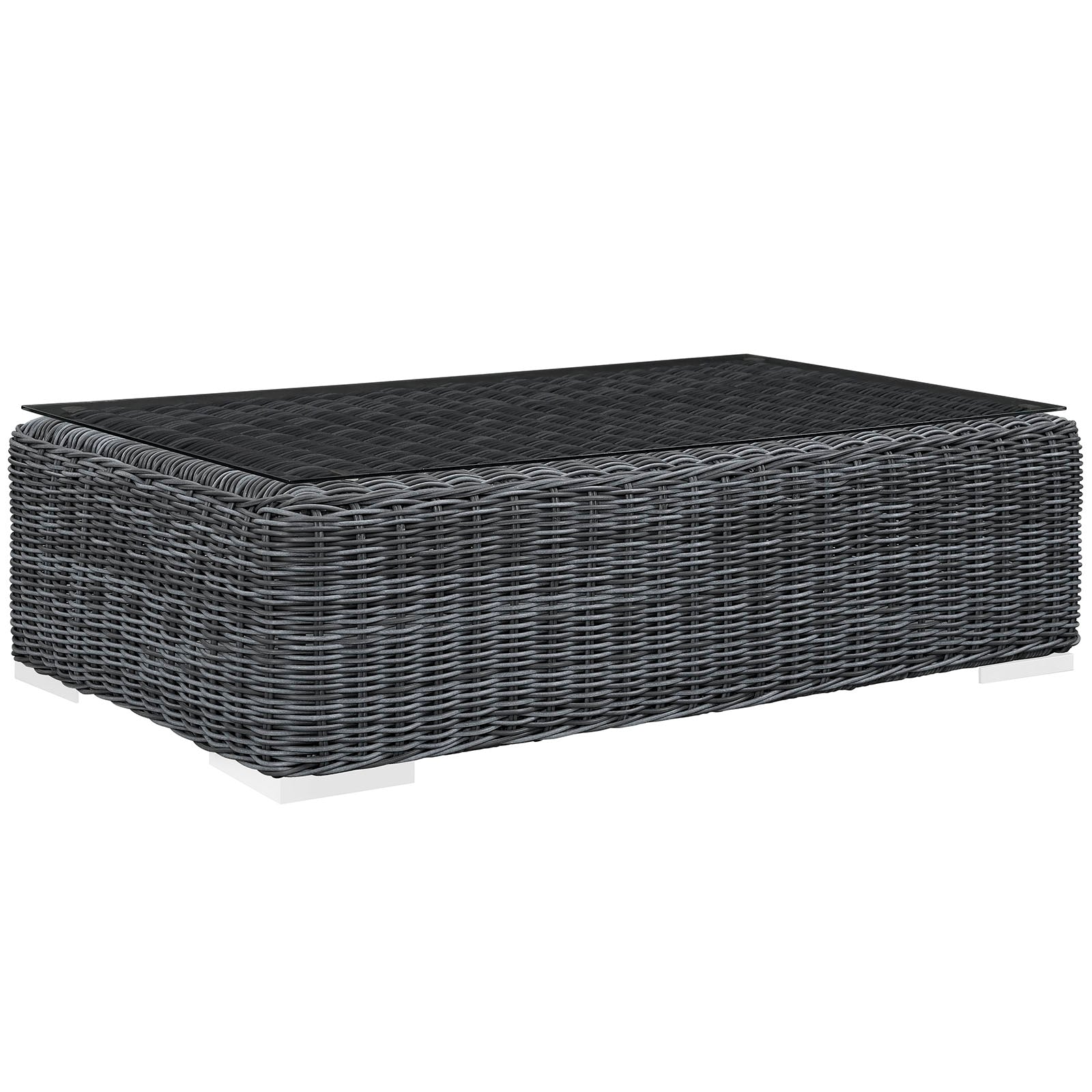 Summon Outdoor Patio Glass Top Coffee Table by Modway