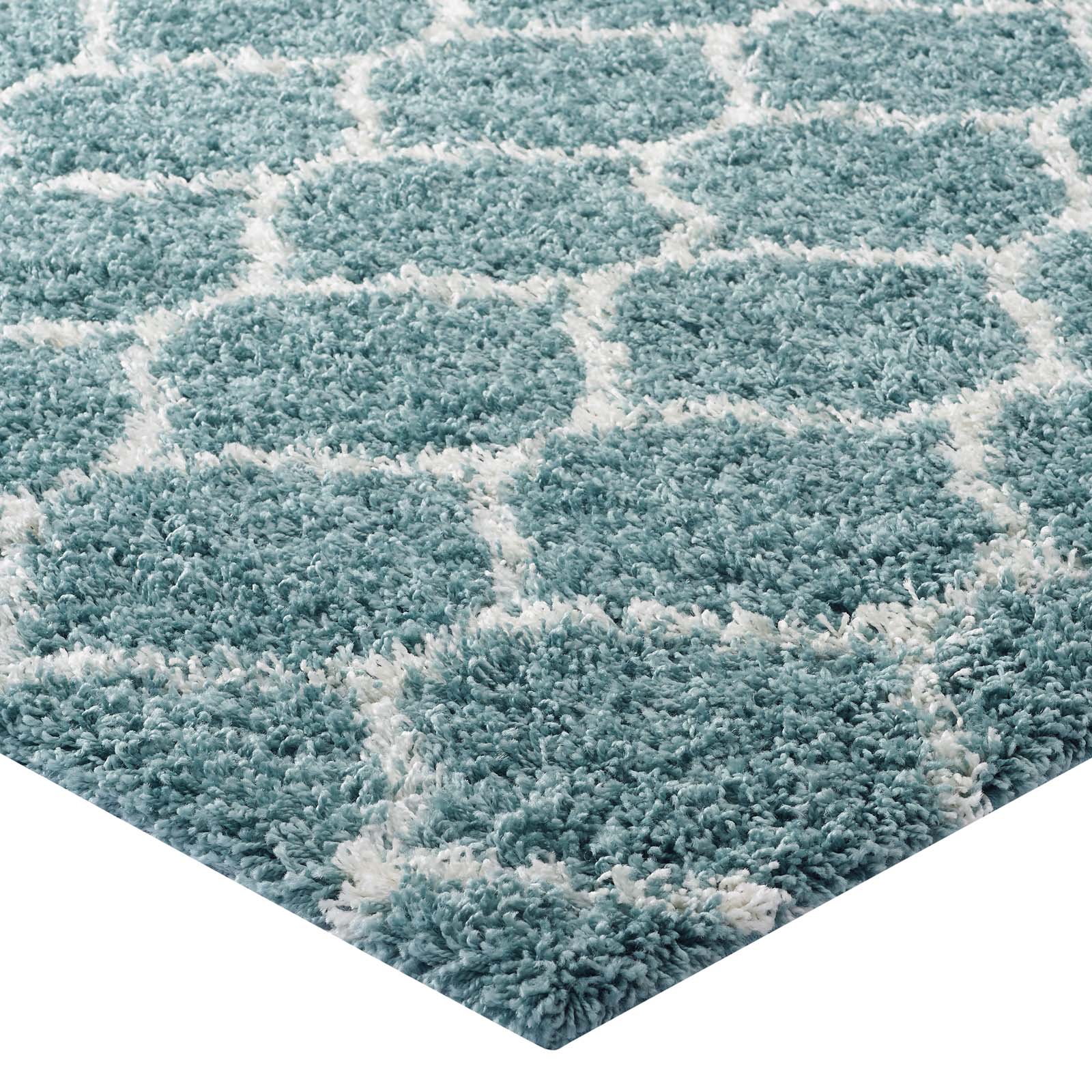 Solvea Moroccan Trellis 5x8 Shag Area Rug by Modway