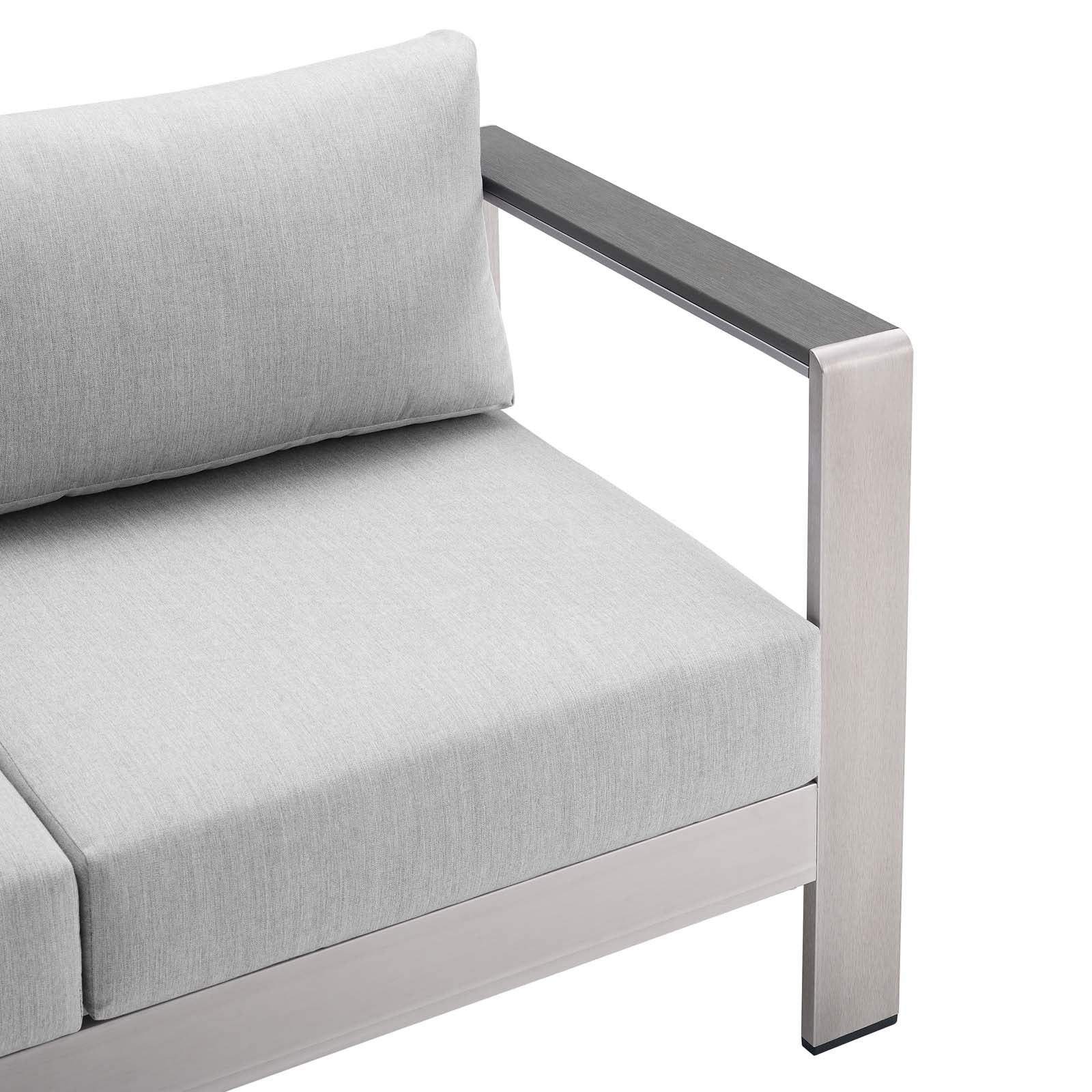 Shore 3 Piece Sunbrella¨ Fabric Outdoor Patio Aluminum Set by Modway