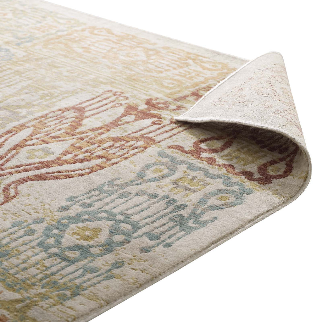 Solimar Distressed Southwestern Aztec 8x10 Area Rug by Modway
