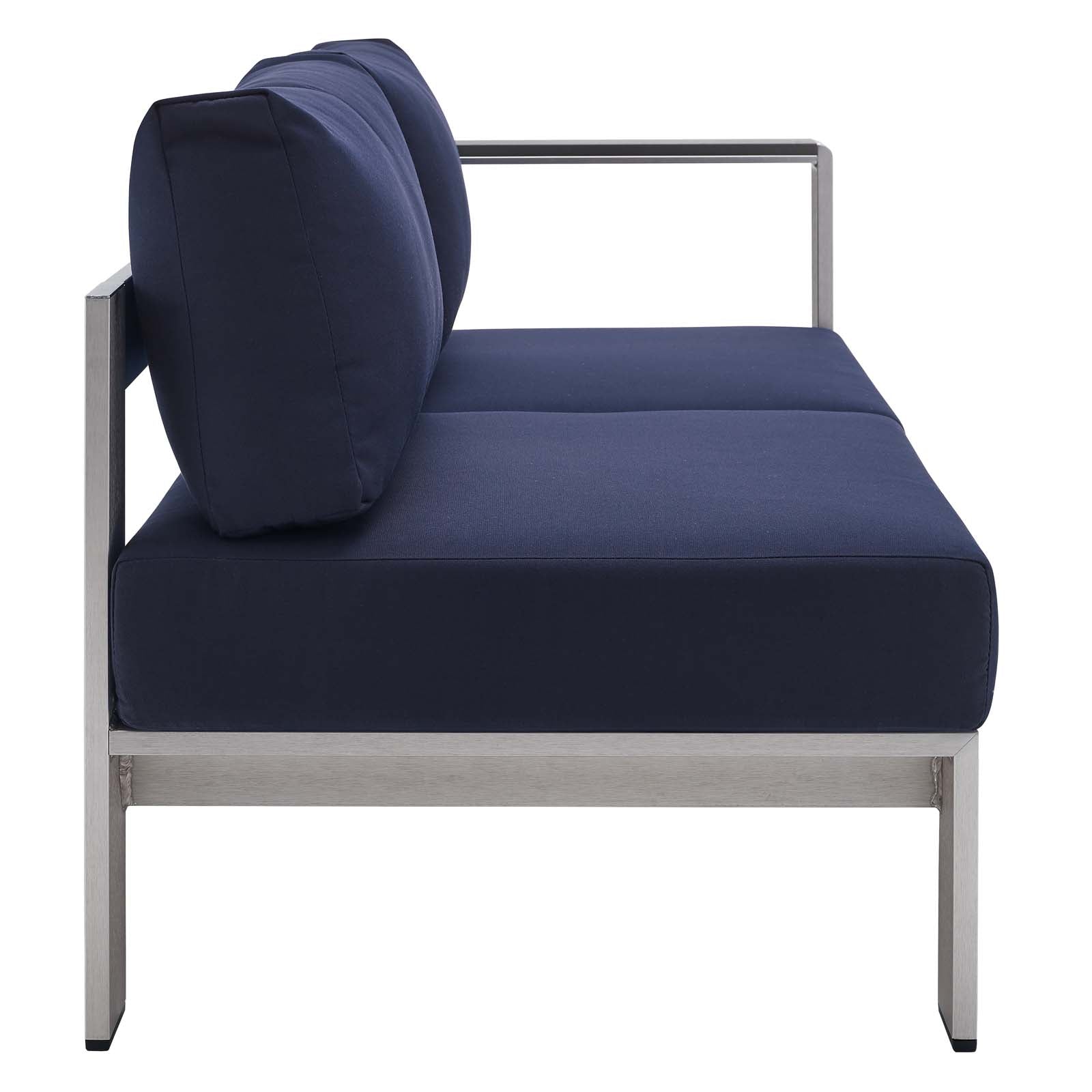 Shore 8 Piece Sunbrella¨ Fabric Outdoor Patio Aluminum Sectional Sofa Set by Modway