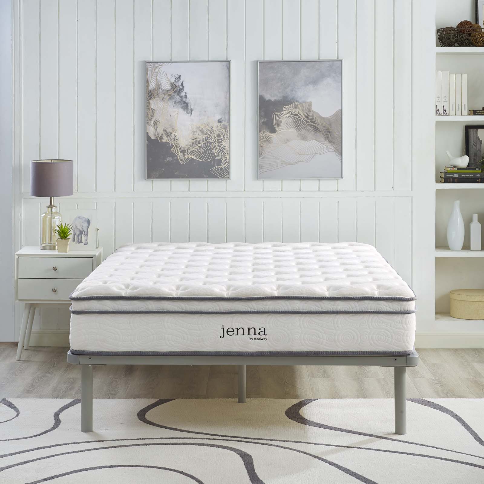 Jenna 10" Innerspring and Foam King Mattress by Modway