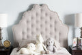 Baxton Studio Hilda Modern and Contemporary Greyish Beige Fabric Twin Size Headboard