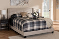 Baxton Studio Lisette Modern and Contemporary Beige Fabric Upholstered Full Size Bed