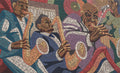 Jazz Band Stretched Wall Tapestry