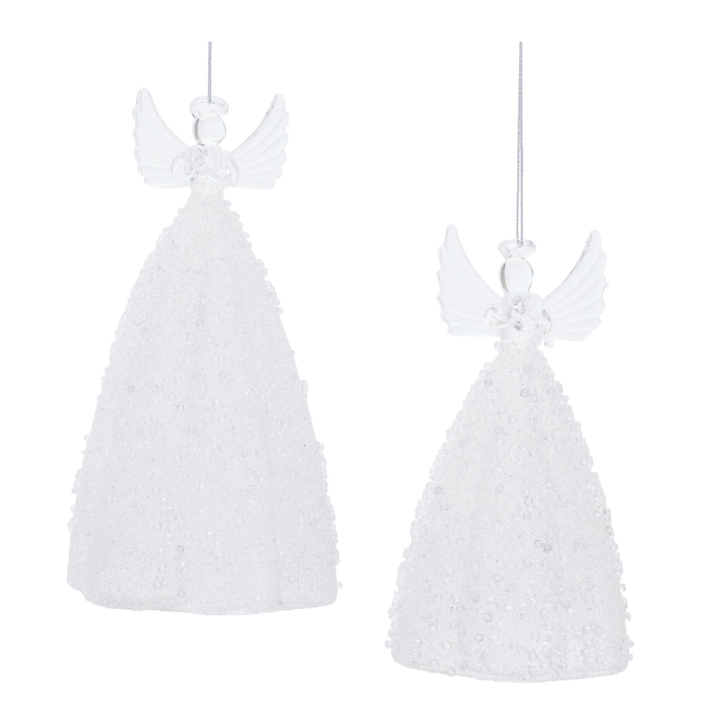 Glass Angel Ornament Set of 2