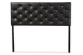 Baxton Studio Viviana Modern and Contemporary Black Faux Leather Upholstered Button-tufted Queen Size Headboard