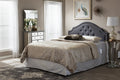 Baxton Studio Cora Modern and Contemporary Dark Grey Fabric Upholstered Queen Size Headboard