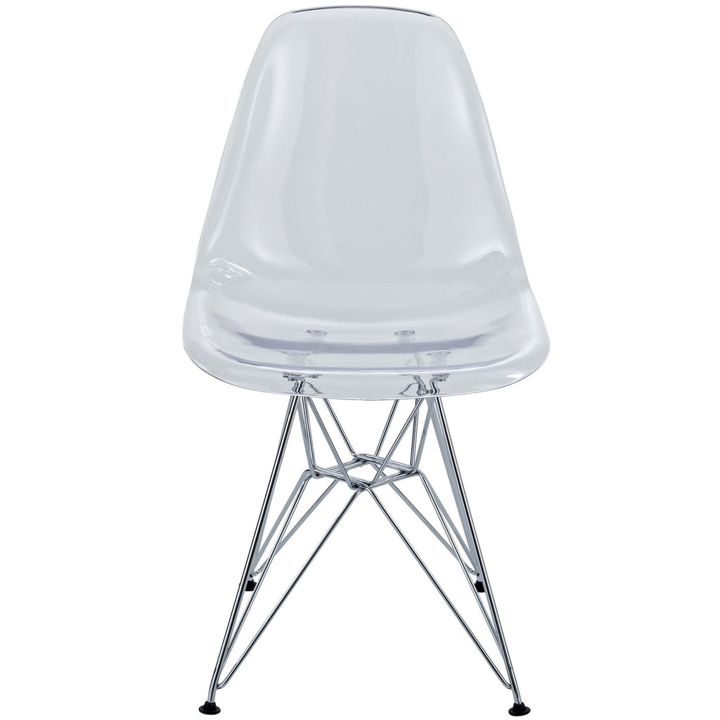 Paris Dining Side Chair Set of 2 in Clear