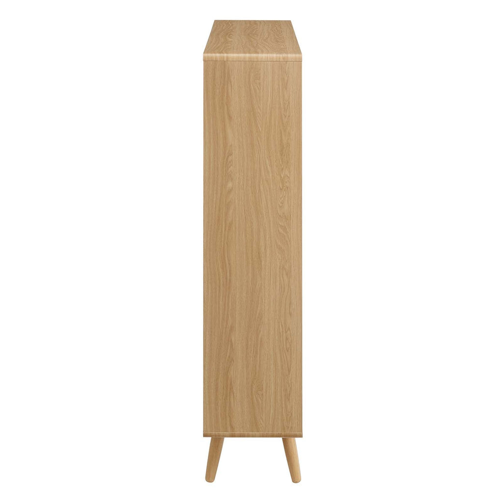 Transmit 7 Shelf Wood Grain Bookcase by Modway