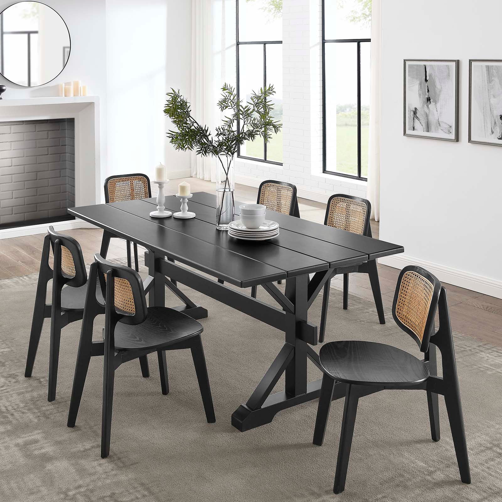 Windchime 71" Wood Dining Table by Modway