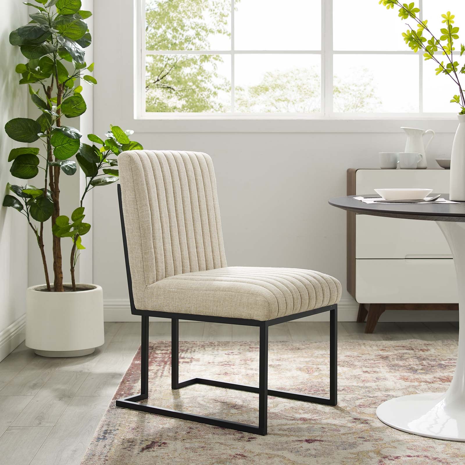 Indulge Channel Tufted Fabric Dining Chair by Modway
