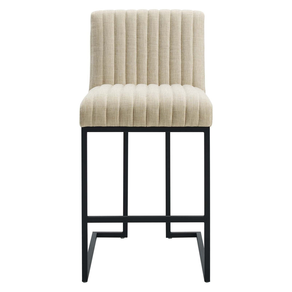 Indulge Channel Tufted Fabric Counter Stool by Modway
